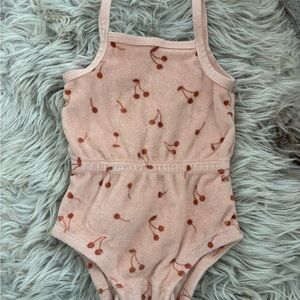 Quincy Mae Terry Cherry Romper Organic Cotton 18-24 MO